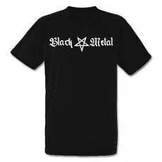 Black Metal + Pentagramm [lang] T-Shirt