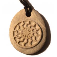 Black Sun white (Pendant of stone)