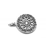 Black sun with Viking knot (Pendant in silver)