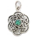 Nuada - Celtic Knot Turquoise (Pendant in silver)