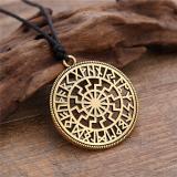 Black Sun in the Rune Circle (Pendant in Gold)