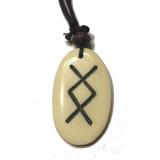 Ingwuz Rune - Pendant of Bone (White)