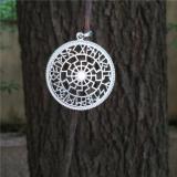 Black sun in rune circle (Pendant in silver)