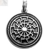 Black Sun (Pendant in antiqued silver)